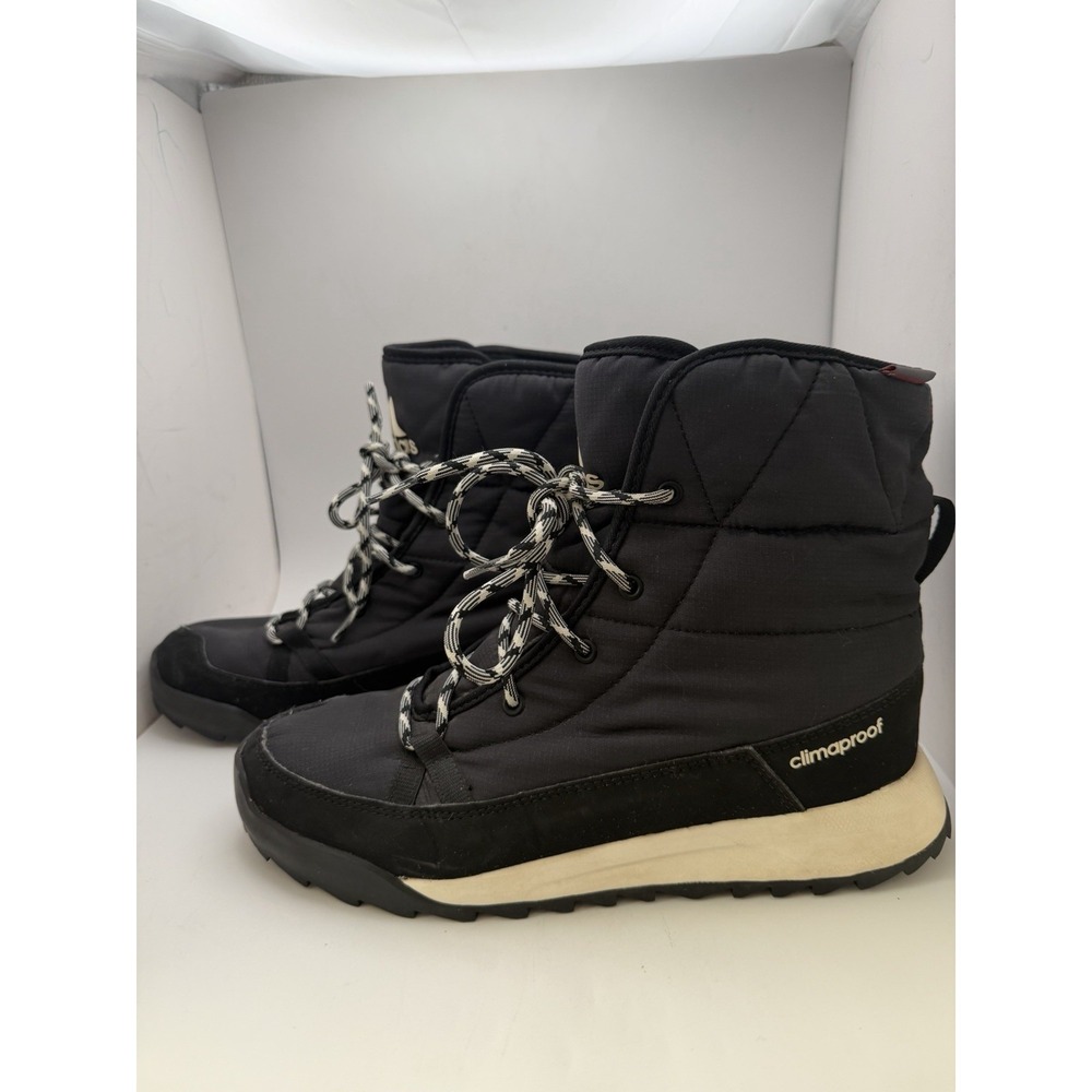 Adidas Choleah Padded Women's Size 7 Black White Winter Boots ART BB3966 Snow